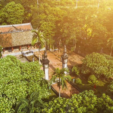 Aerial Landscape Of Dinh Tien Hoang Temple In Hoa Lu, Vietnam.